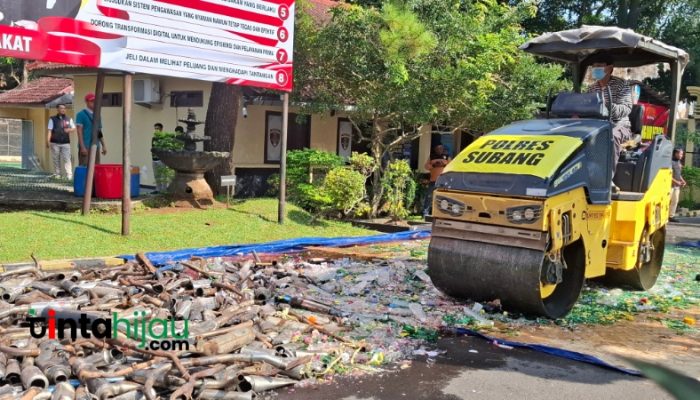 Jelang Lebaran, Polres Subang Gilas Ribuan Miras, Knalpot Brong dan Petasan