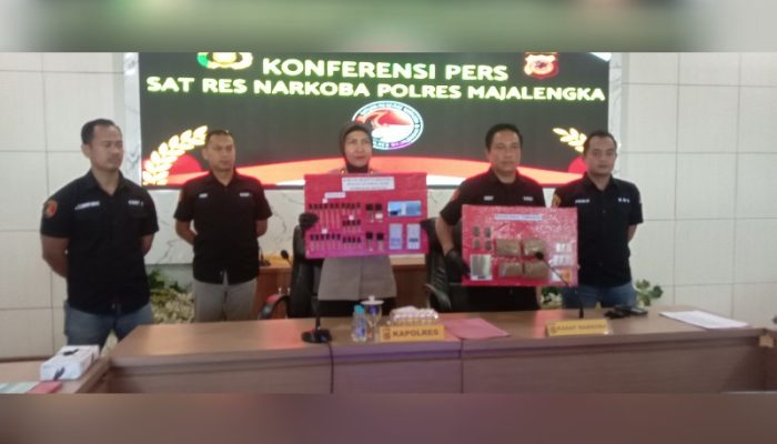 ‎Polres Majalengka Tangkap IRT Produsen Tembakau Sintetis, Terancam Hukuman Berat‎‎