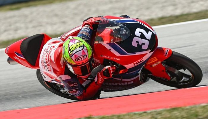 Indonesia Raya Berkumandang di Portugal, Kiandra Ramadhipa Rebut Kemenangan Sensasional di Moto3 Junior Estoril