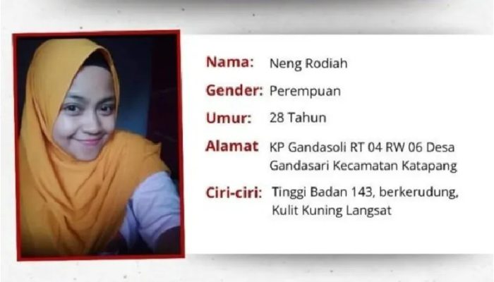 INFO ORANG HILANG: Wanita Asal Katapang Bandung Dilaporkan Kabur dari Rumah