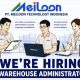 Meiloon Technology Indonesia Buka Lowongan Warehouse Administrator, Penempatan di Subang