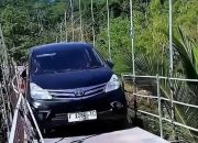 Pengemudi Mobil yang Nekat Lintasi Jembatan Gantung di Cianjur Akhirnya Minta Maaf