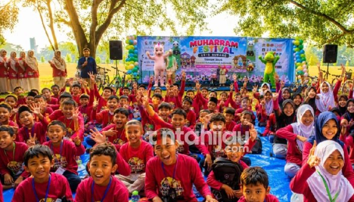 Penuh Tawa dan Kebahagiaan, Ratusan Anak Yatim Meriahkan Muharram Festival  Ke-5 di Lanud Suryadarma Subang