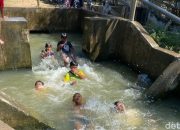 Libur Sekolah, Pintu Air Desa Kliwed Disulap Jadi Destinasi Wisata Dadakan warga
