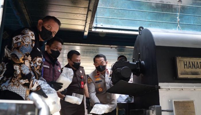 Polda Banten Musnahkan 73,2 Kg Sabu dan 7,4 Kg Ganja Jaringan Antarpulau